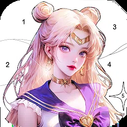 动漫角色扮演着色页