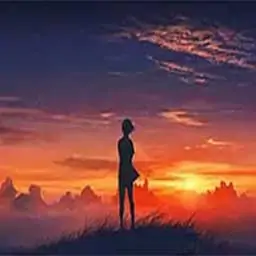 夕阳下的孤勇者