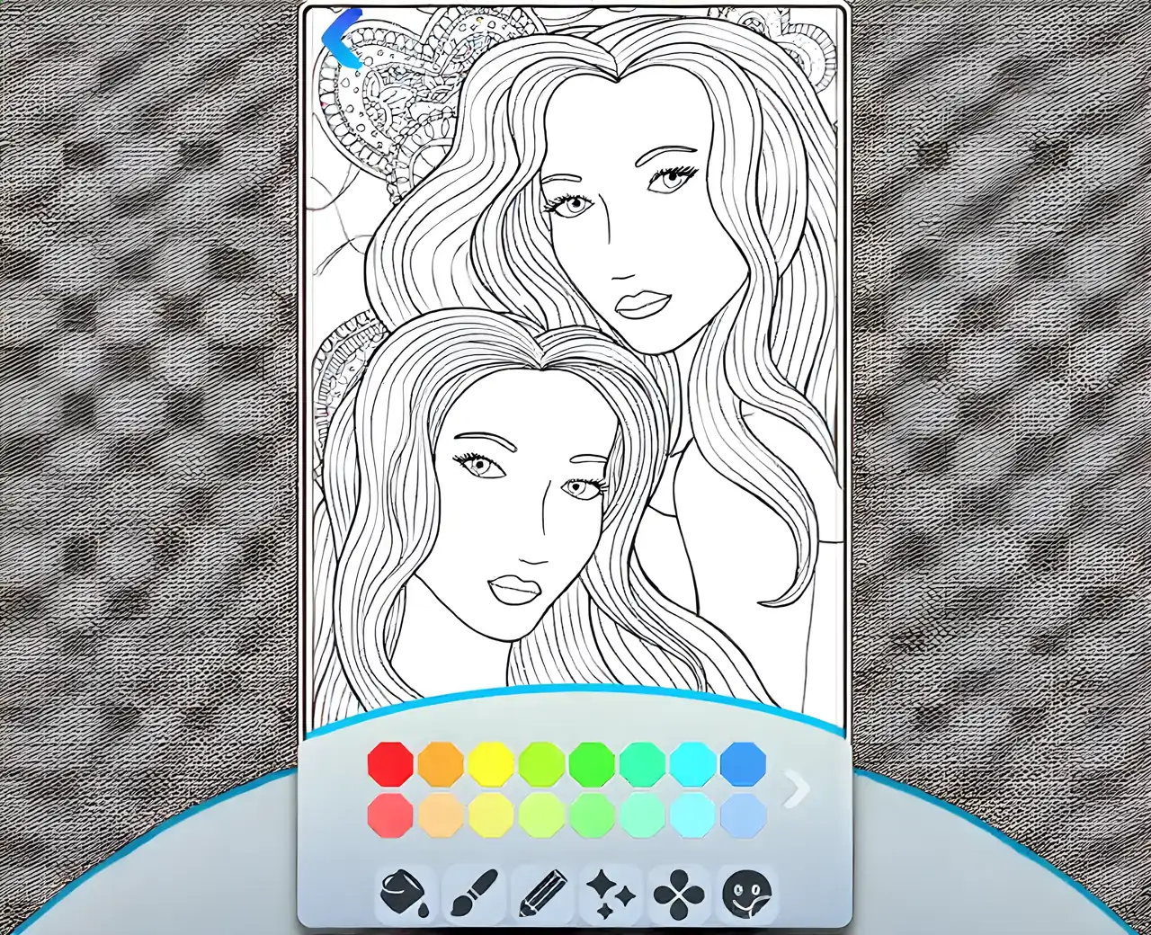 女孩的着色页