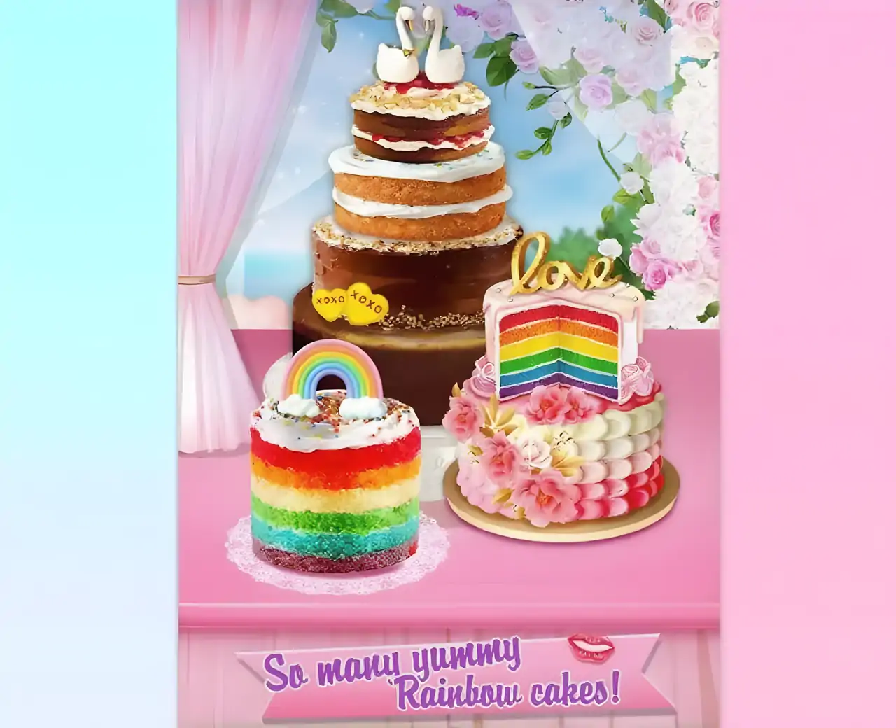 婚礼彩虹蛋糕